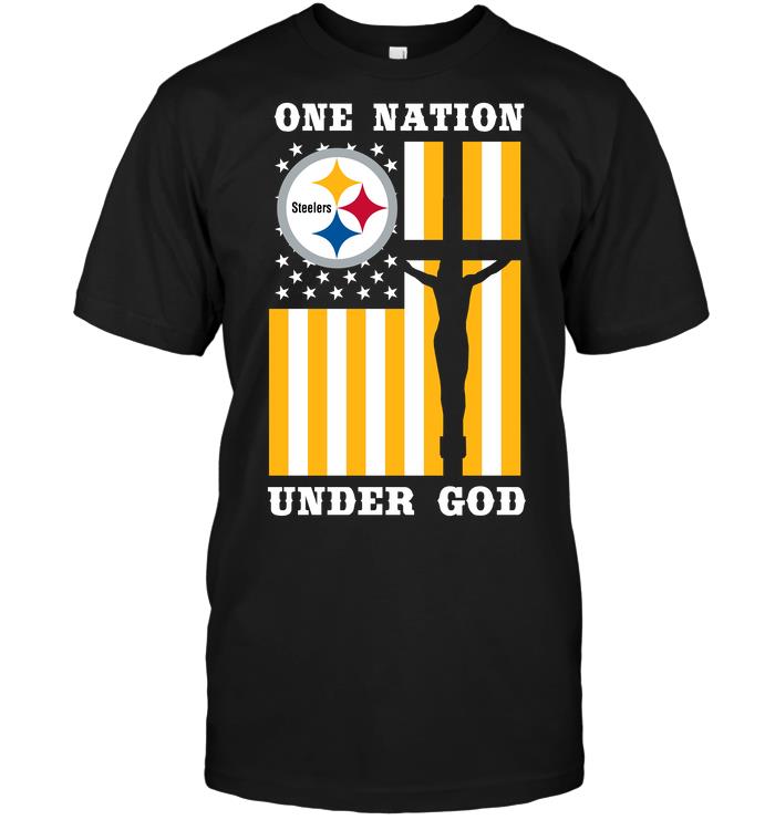 NFL Pittsburgh Steelers One Nation Under God Tank Top Shirt Size Up To 5xl