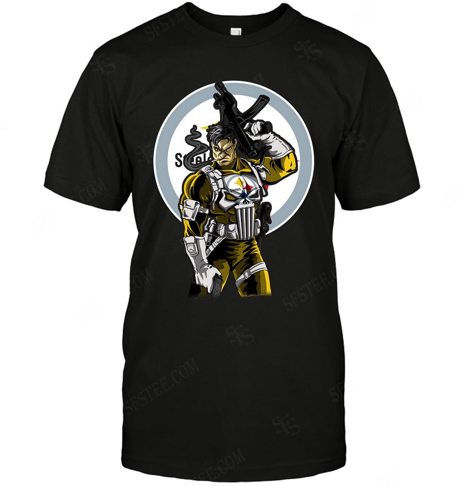 NFL Pittsburgh Steelers Punisher Dc Marvel Jersey Superhero Avenger Shirt Size Up To 5xl