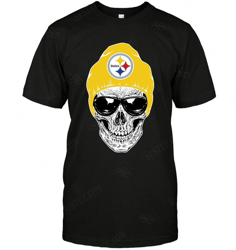 NFL Pittsburgh Steelers Skull Rock With Beanie Shirt Gift For Fan