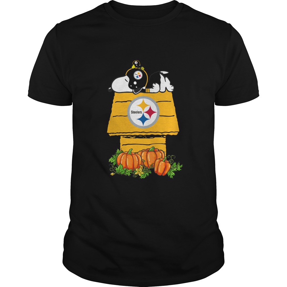 NFL Pittsburgh Steelers Snoopy Pumpkin House NFL Shirt Size S-5xl
