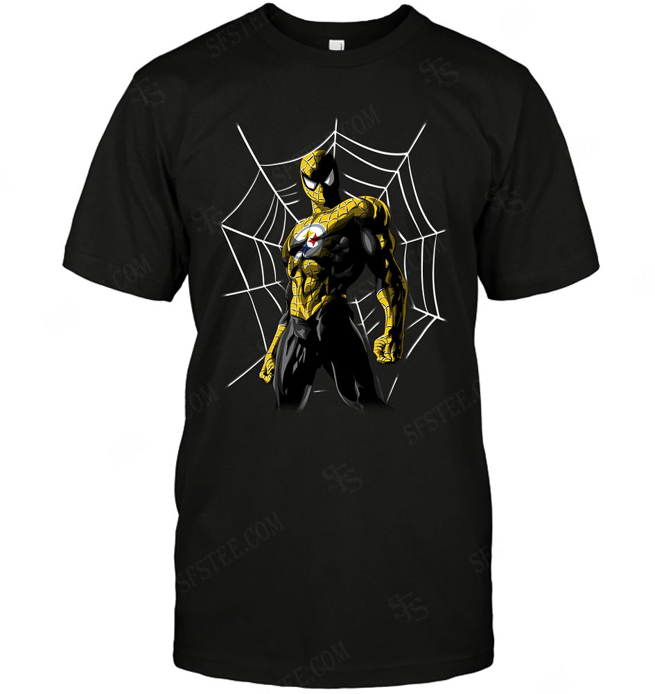 NFL Pittsburgh Steelers Spider Man Dc Marvel Jersey Superhero Avenger Shirt Tshirt For Fan