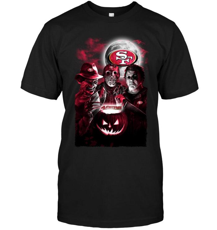 Nfl San Francisco 49ers Halloween Freddy Krueger Jason Michael Myers Fan Shirt Black Plus Size Up To 5xl