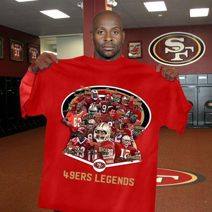 Nfl San Francisco 49ers Legends Signed Shirt Black Tank Top Plus Size Up To 5xl