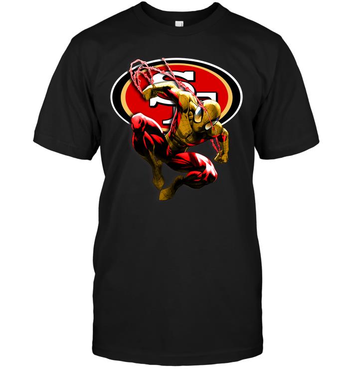 Nfl San Francisco 49ers Spiderman San Francisco 49ers Long Sleeve Plus Size Up To 5xl