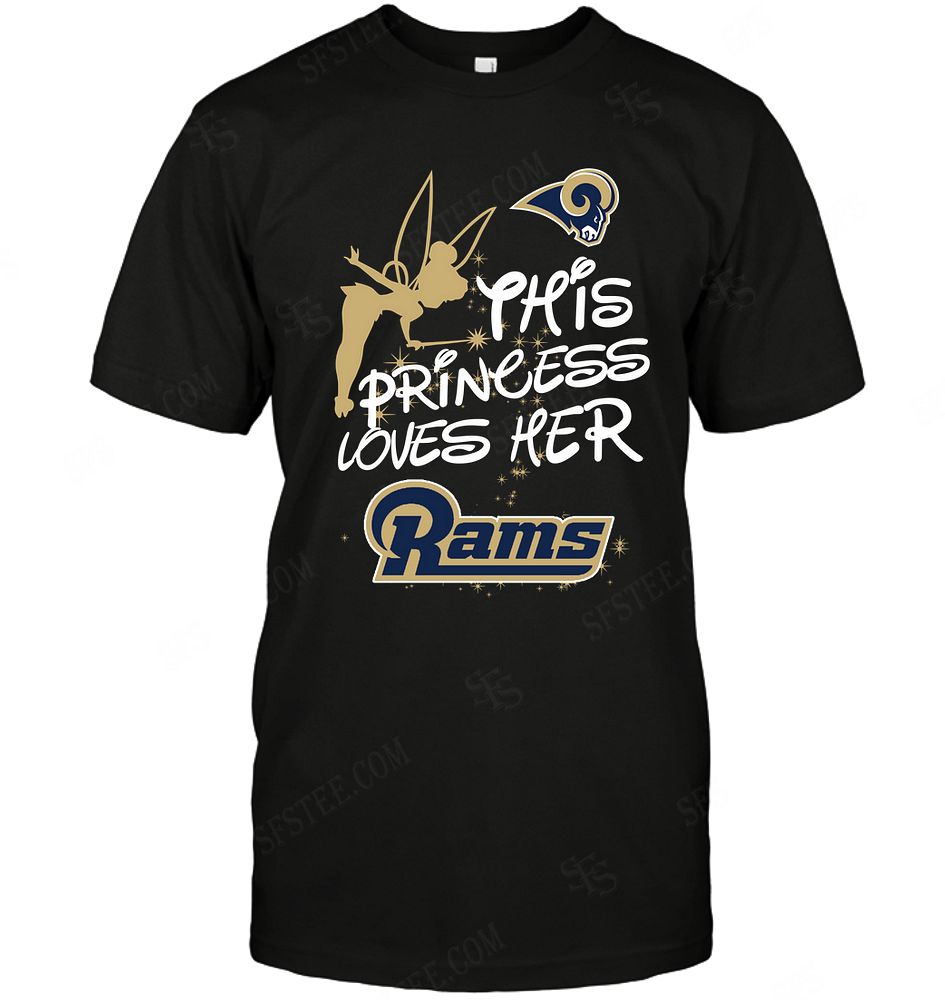 NFL St Louis Rams Fairy Disney This Princess Loves Her Team Shirt Tshirt For Fan