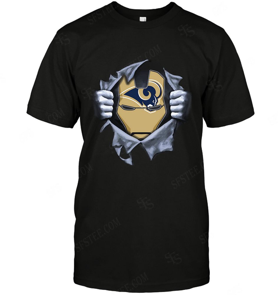 NFL St Louis Rams Ironman Logo Dc Marvel Jersey Superhero Avenger Sweater Shirt Tshirt For Fan