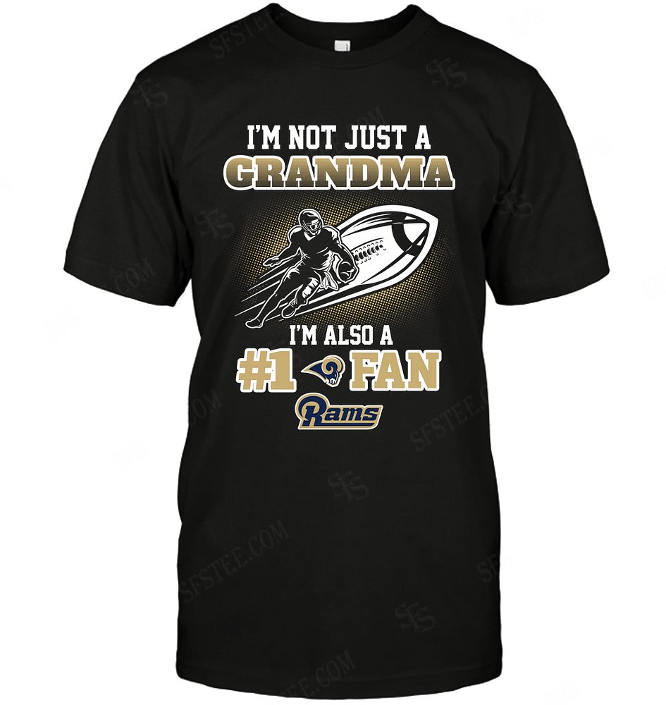 NFL St Louis Rams Not Just Grandma Also A Fan Long Sleeve Shirt Size Up To 5xl