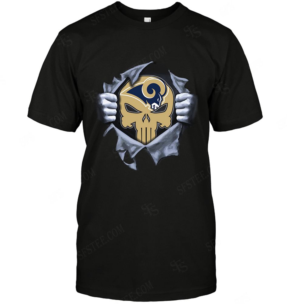 NFL St Louis Rams Punisher Logo Dc Marvel Jersey Superhero Avenger Hoodie Shirt Size S-5xl