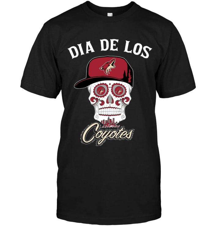 Nhl Arizona Coyotes Dia De Los Arizona Coyotes Sugar Skull Poco Loco Shirt Sweater Plus Size Up To 5xl