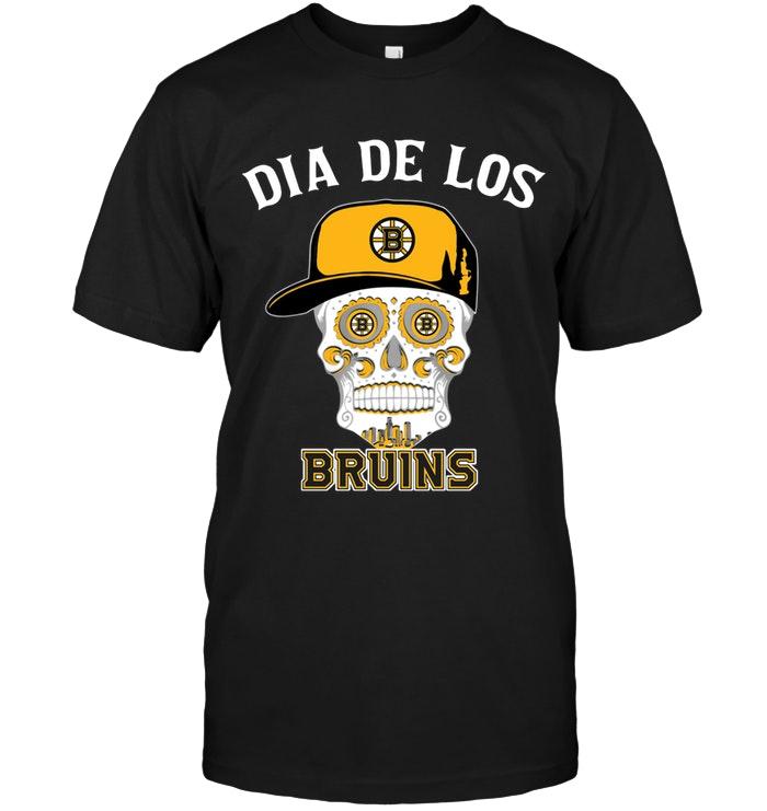 Nhl Boston Bruins Dia De Los Boston Bruins Sugar Skull Poco Loco Shirt Tshirt Size Up To 5xl