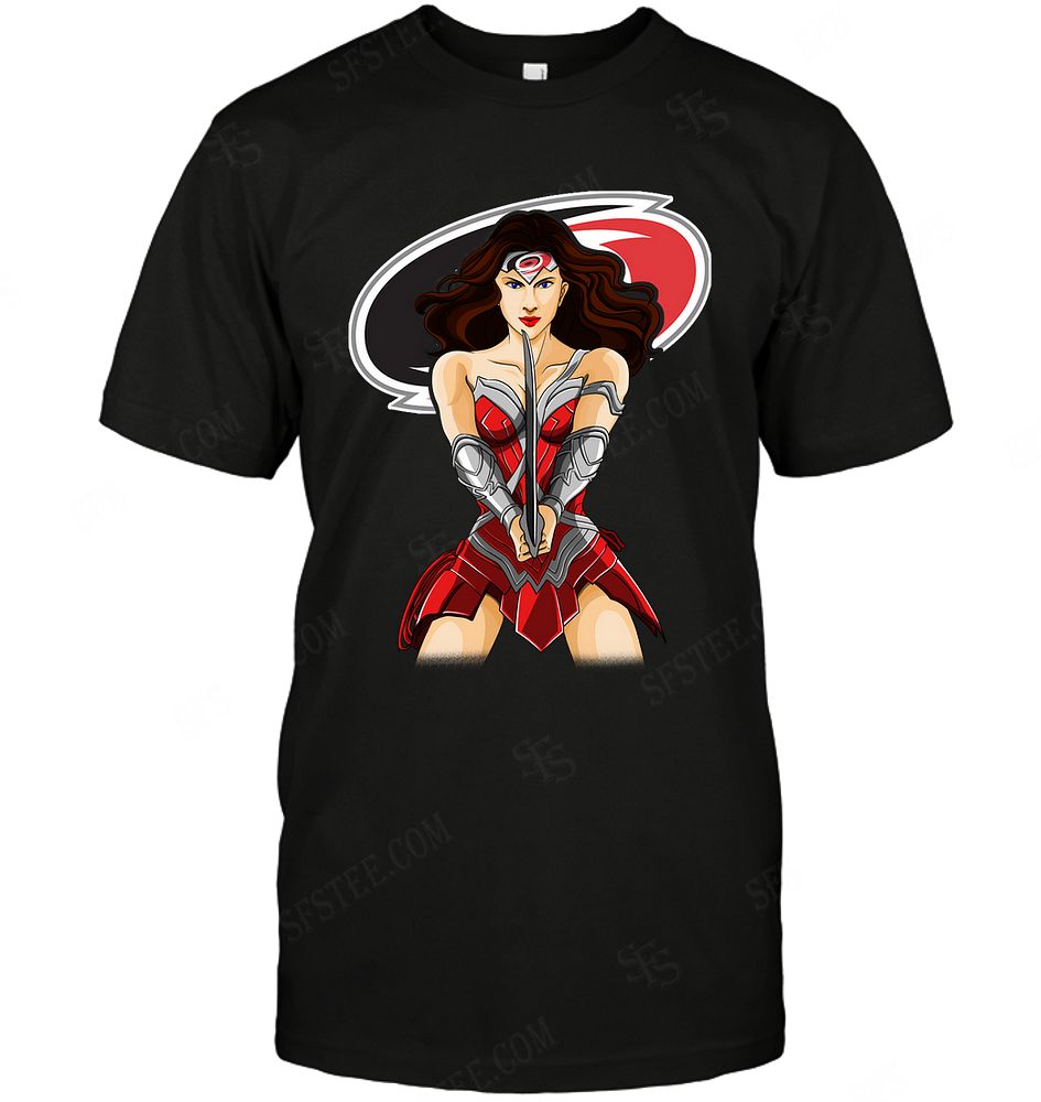 Nhl Carolina Hurricanes Wonderwoman Dc Marvel Jersey Superhero Avenger Tshirt Size Up To 5xl