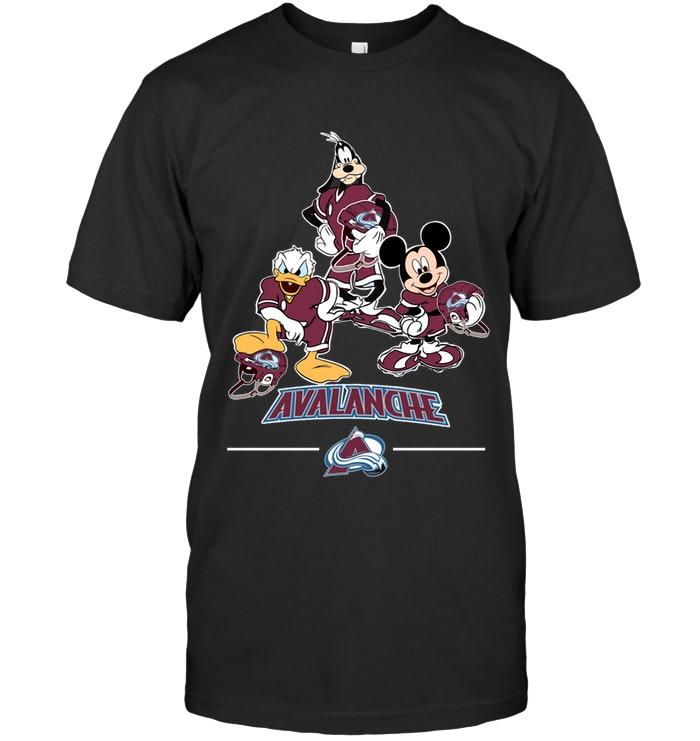 Nhl Colorado Avalanche Mickey Donald Goofy Fan Shirt Shirt Plus Size Up To 5xl