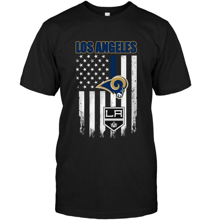 NHL Los Angeles Kings Los Angeles Los Angeles Rams Los Angeles Kings American Flag Shirt Long Sleeve Shirt Tshirt For Fan