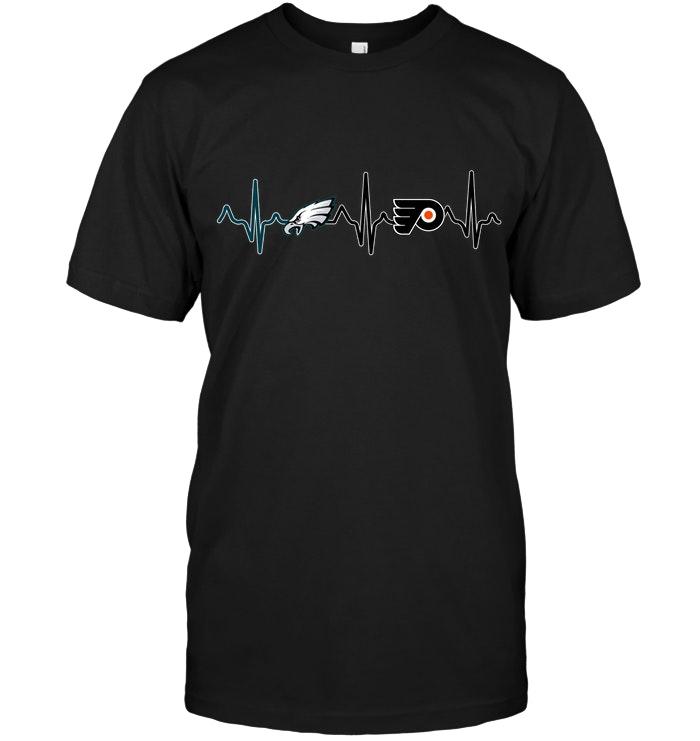NHL Philadelphia Flyers Philadelphia Eagles Philadelphia Flyers Heartbeat Shirt Gift For Fan