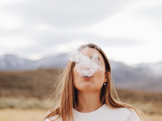 woman wearing white crew neck shirt