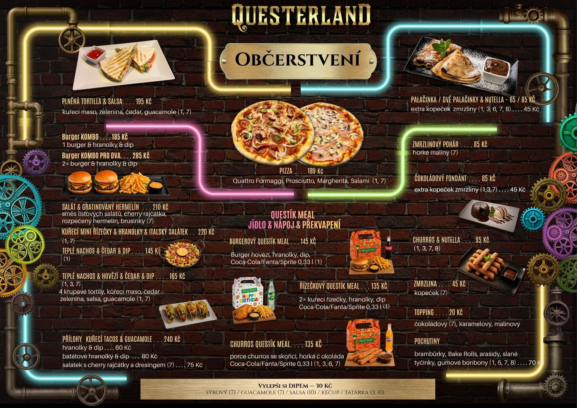 Občerstvení – grafické menu