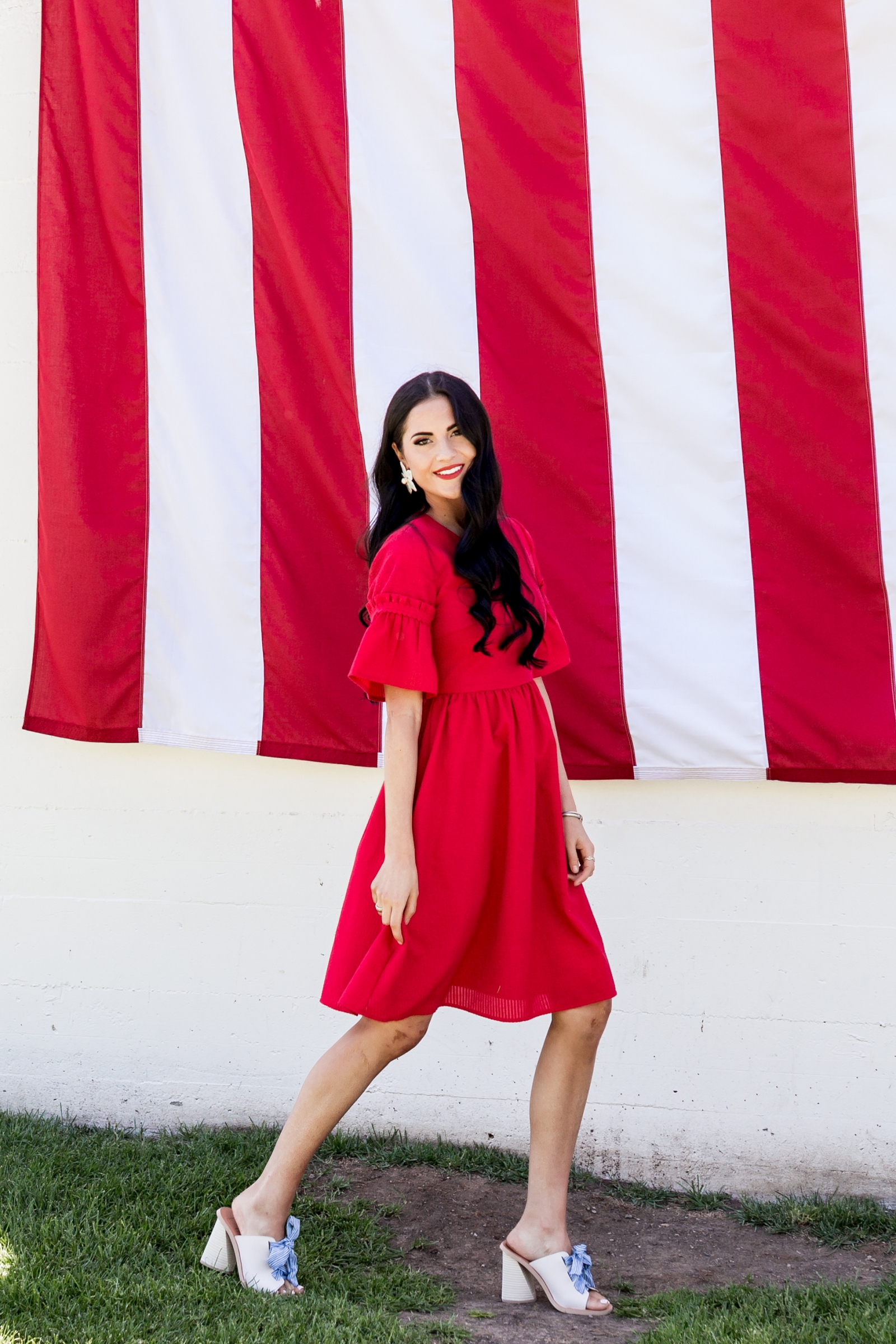 rachel parcell red dress