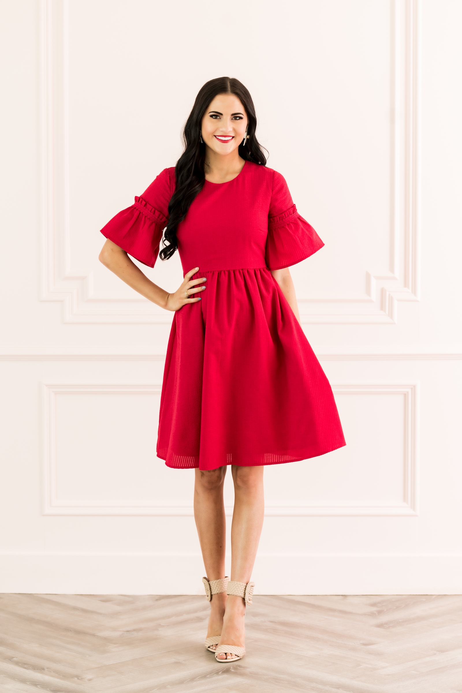 rachel parcell red dress