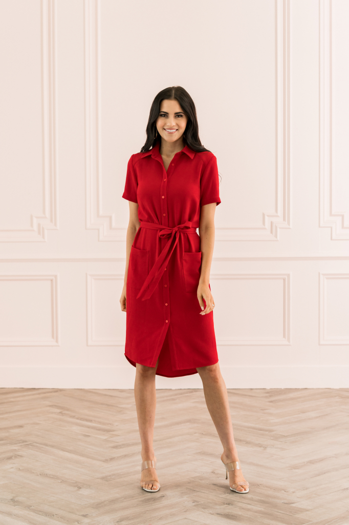 rachel parcell red dress